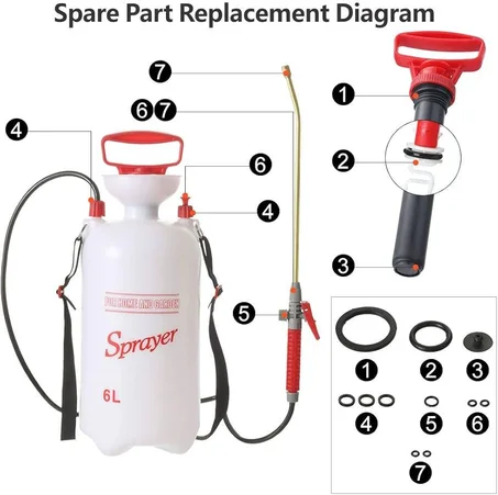 بخاخ ضغط 6 لتر