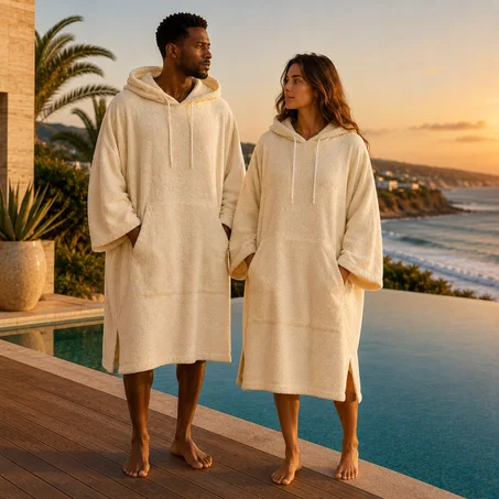 Poncho de Bain Unisexe Dune Écrue - Taille Standard
