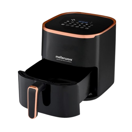 Mellerware قلاية هوائية MDF رقمية بقوة 5 لتر 12 برنامجًا بدون PFOA - ضمان سنتين