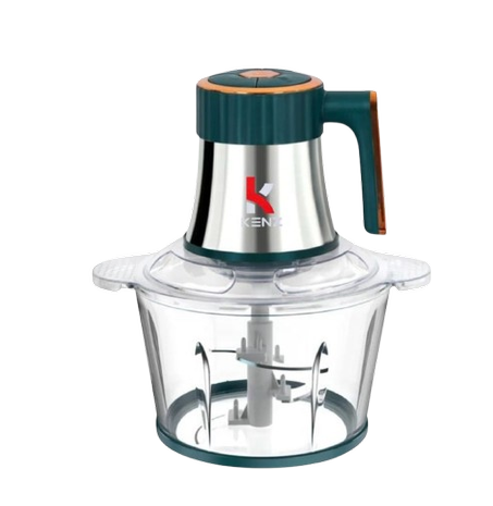 Hachoir électrique 3Litre/1000W 2 bols Inox et verre 5 vitesse en acier Inoxydable Inox blue