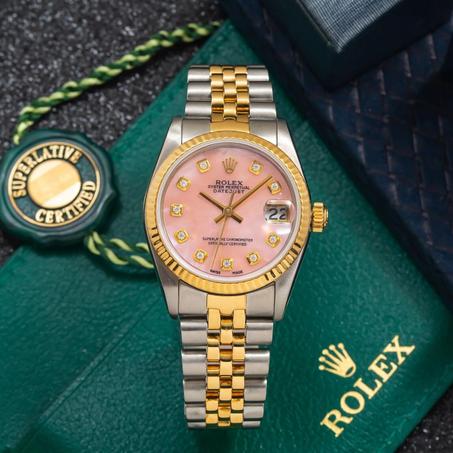 Rolex Date Just for women Pink