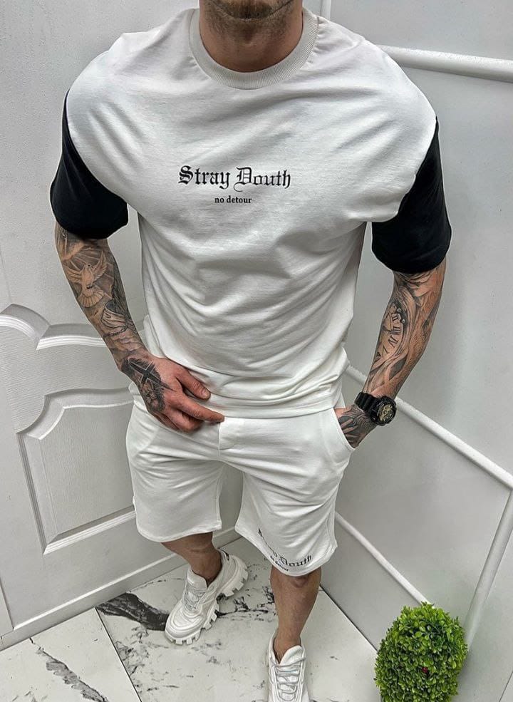 Ensemble T-shirt + short بجودة جد جد ممتازة ( قلب عاد خلص )