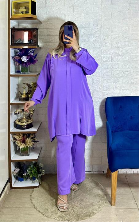 فستان من قطعتين يمنحكِ إطلالة متكاملة بلمسة من الأناقة والرقي 💖 Ref 36