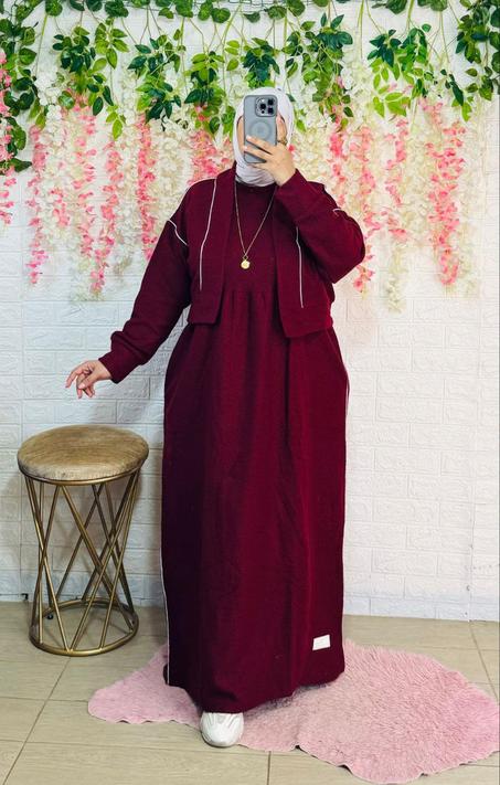 فستان من قطعتين مع جاكيط تصميم رائع وتصميم مميز لسنة 2025/ ref 8