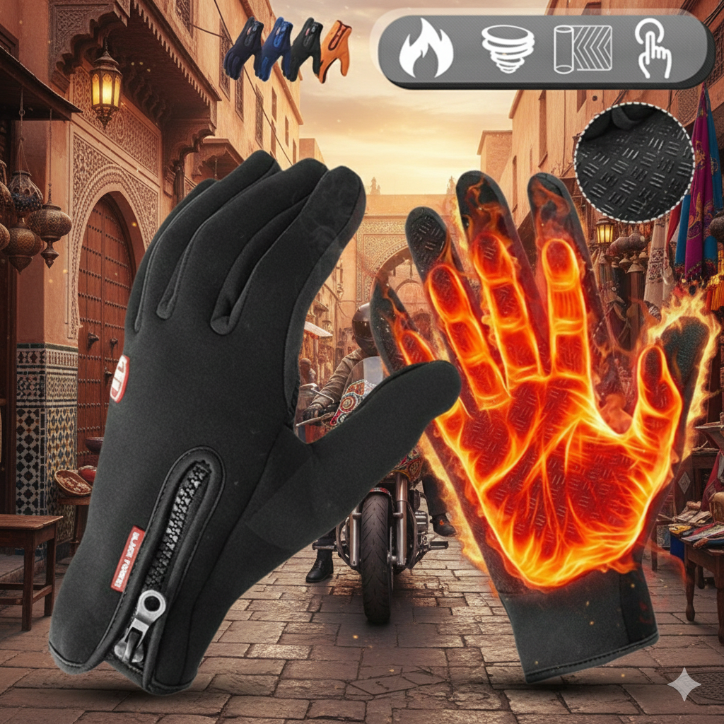 قفازات ذكية كتسخّن يديك فـ3 ثواني… ومخصّصة للي كيركب الموطور فالبرد!