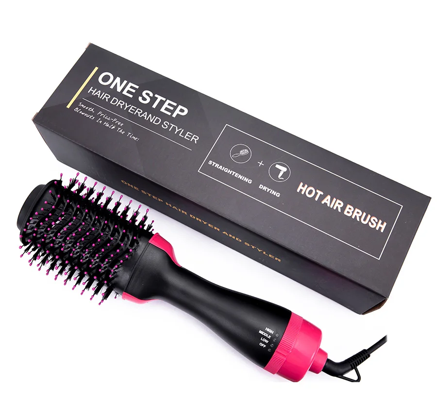 Brosse 3 En 1 Lissante Professionnelle - Brosse + Lisseur + Séchoir