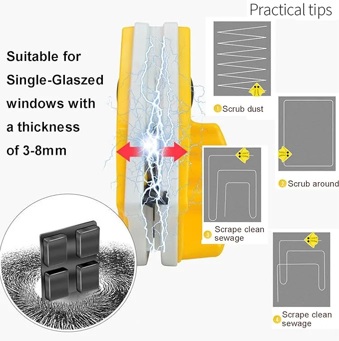 Magnetic window cleaner double side