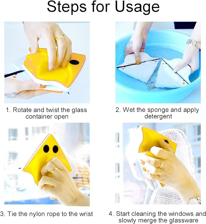 Magnetic window cleaner double side