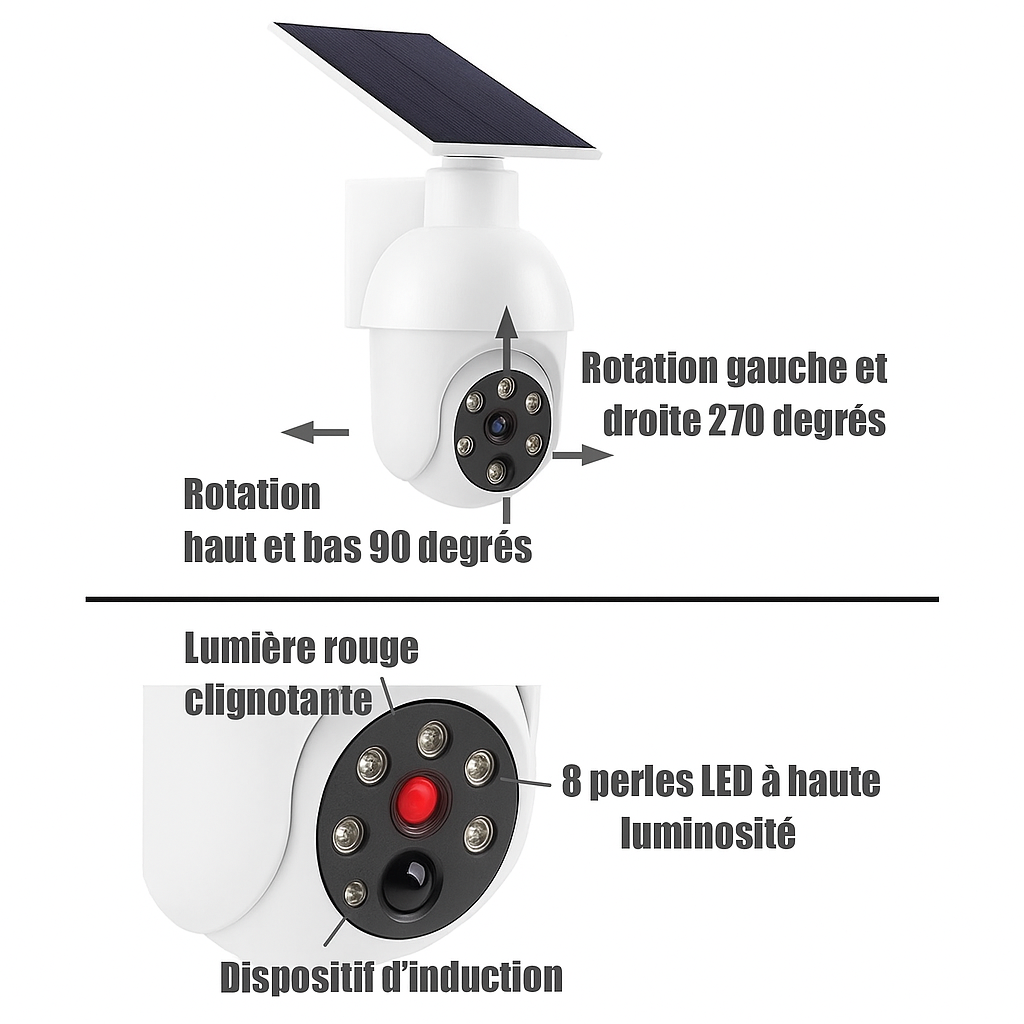 Caméra de Sécurité Solaire