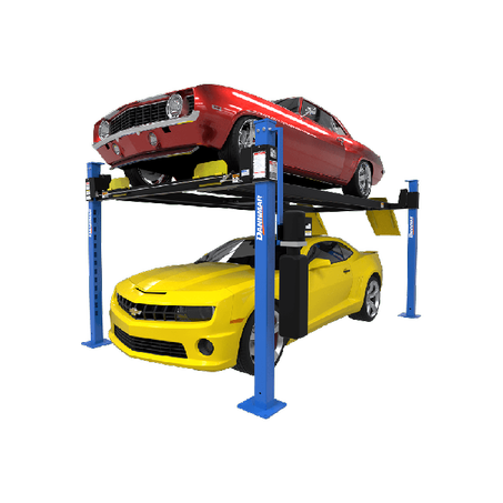 Dannmar D4-9 Package 9,000-lbs. Capacity Four-Post Lift / Standard Rise, Standard Length / Includes Caster Kit, Drip Trays, and Aluminum Ramps