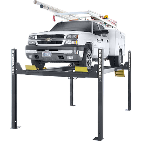 HD-14T (5175004) 101" Height, 127.5" Width, 234" Length 14,000-Lb. Capacity / Four-Post Lift / Tall Lift / 82" Rise