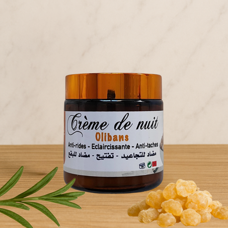 Crème de nuit Oliban - (Anti-rides - Anti-taches - Éclaircissant)