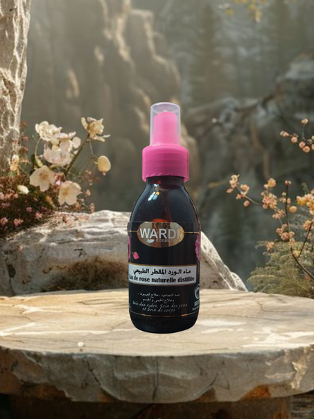 ماء الورد المقطر الطبيعي - Eau de rose distillée naturelle