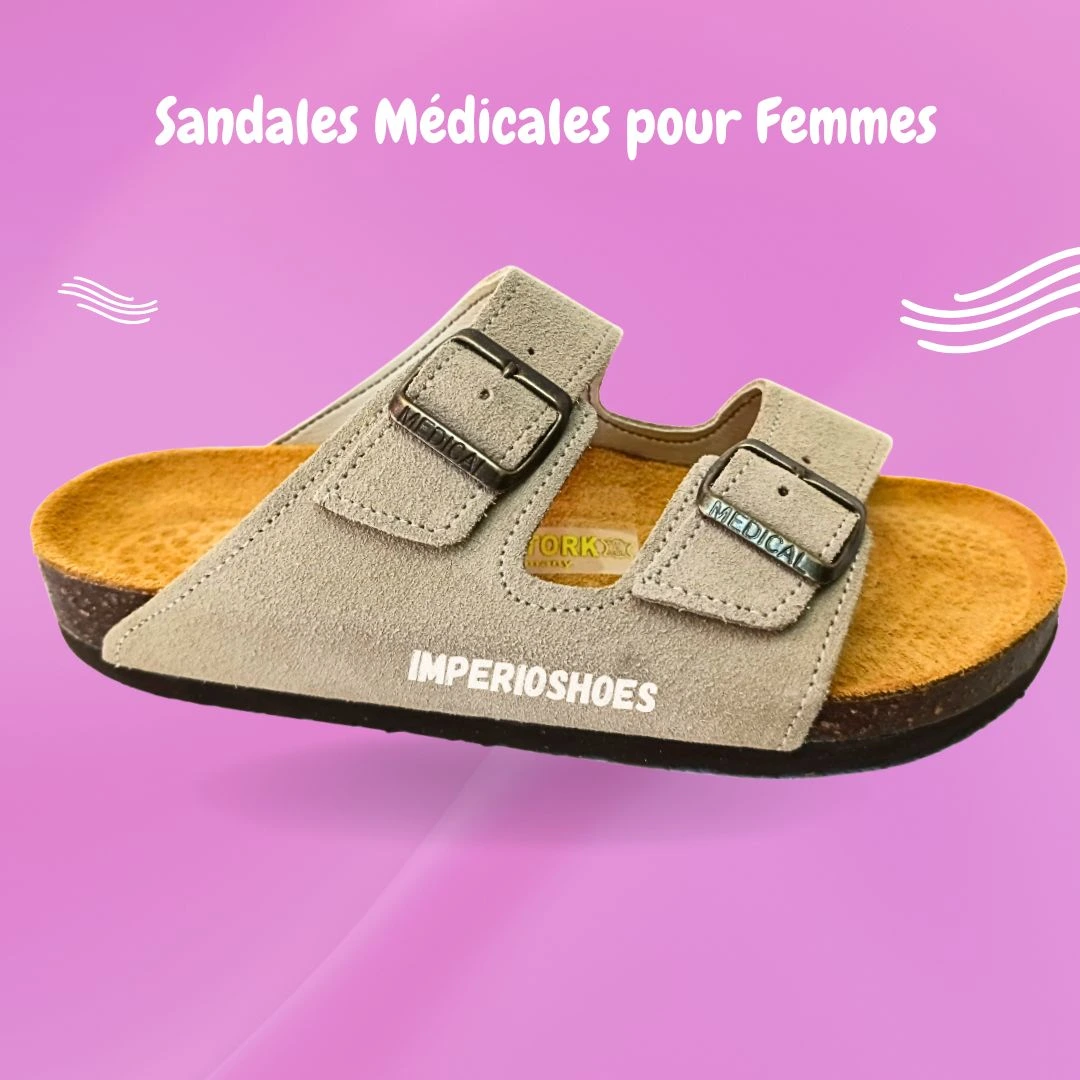 SANDALES EN DAN BIEGE   CONFORTABLE (FEMME)