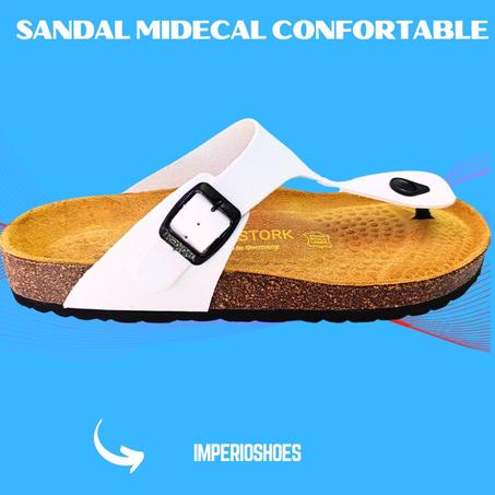 SANDALES EN CUIRE BLANC CONFORTABLE