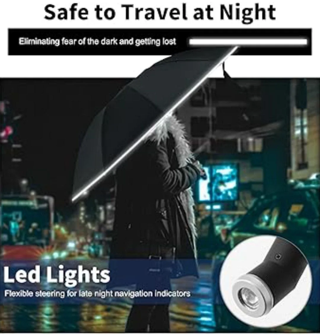 مظلة AEGIS LED الاحترافية المقاومة للرياح