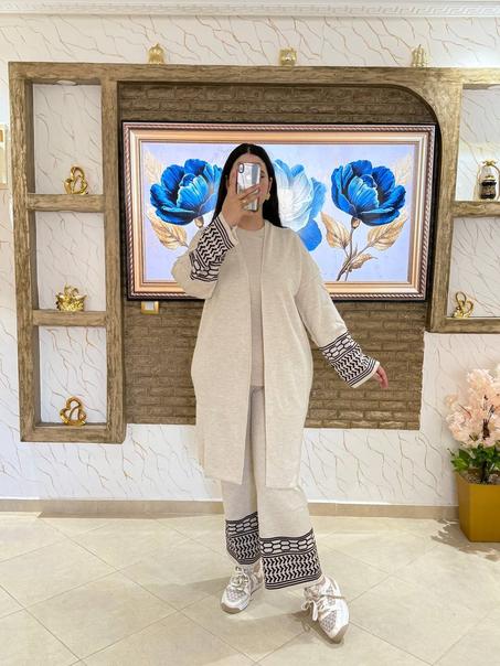 البيجامة الشتوية الأنيقة المتكونة من تلاثة قطع 😍🔥