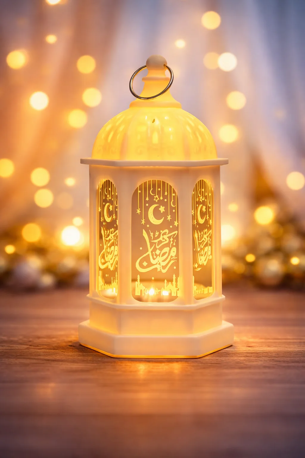 فانوس رمضان أبيض للديكور الرمضان
