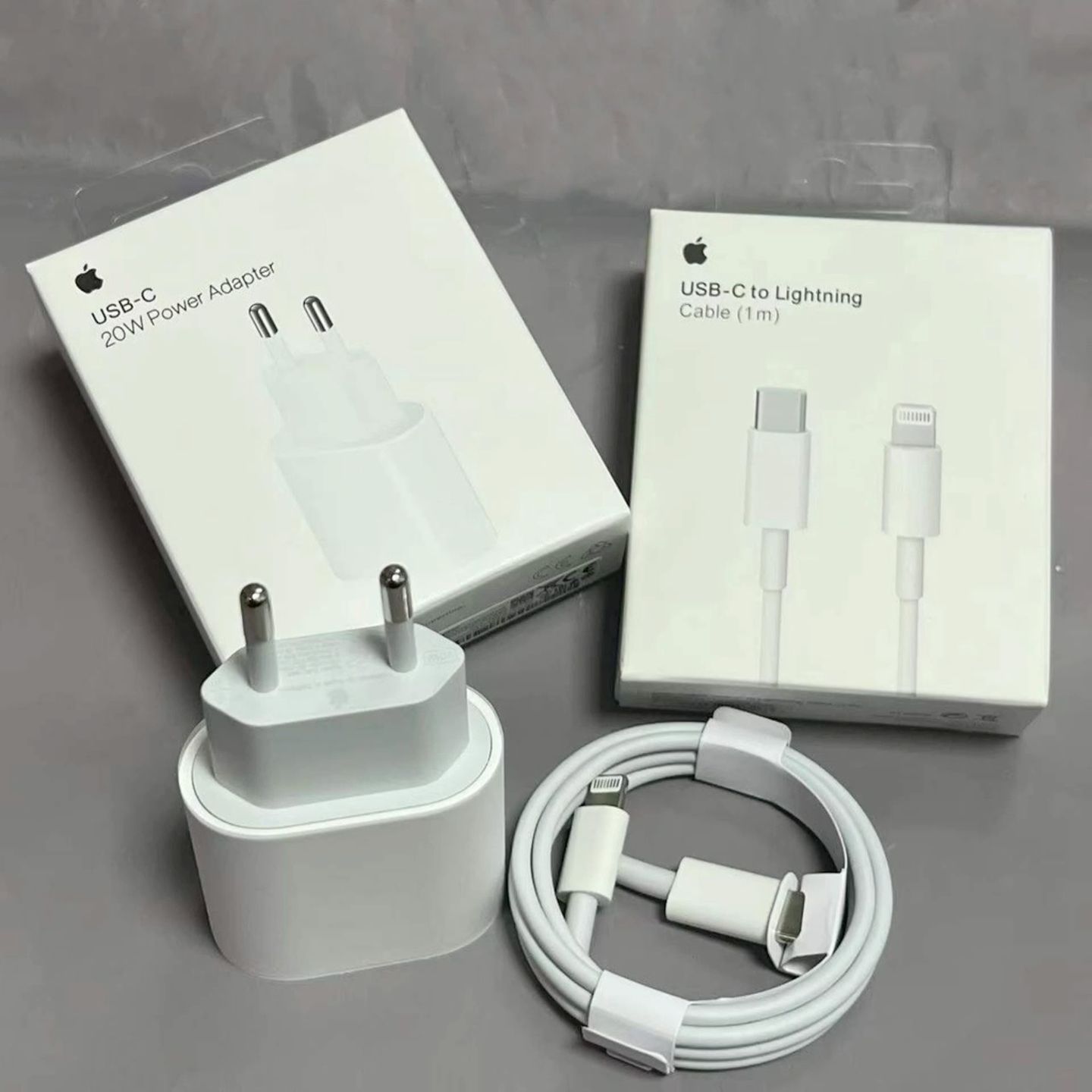 Adaptateur 20W + Câble Lightning ou USB-C – Charge Rapide