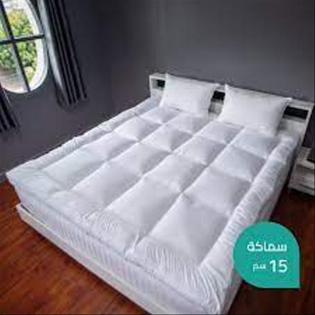 لباد سرير فندقي سوبر ملكي مزدوج قياس مختلف ارتفاع  15