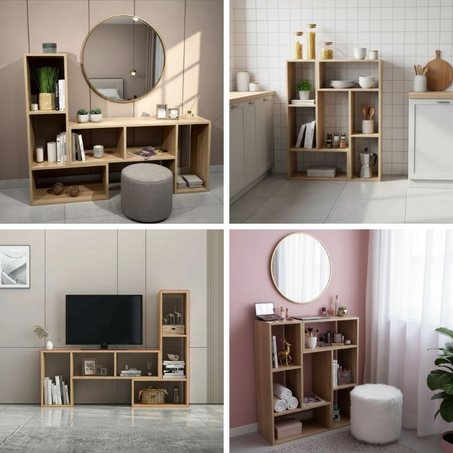 مجموعتين (قطعتين) من الرفوف القابلة للتشكيل