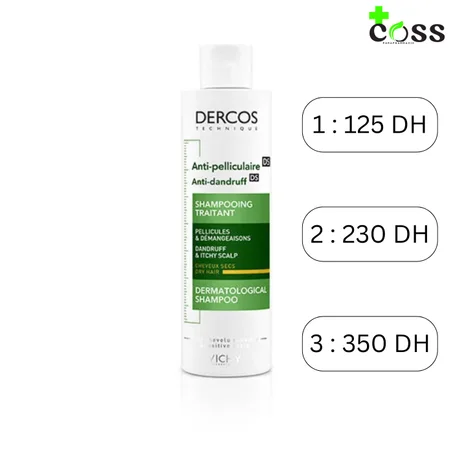 VICHY – Dercos DS Shampoing Traitant Anti-Pelliculaire