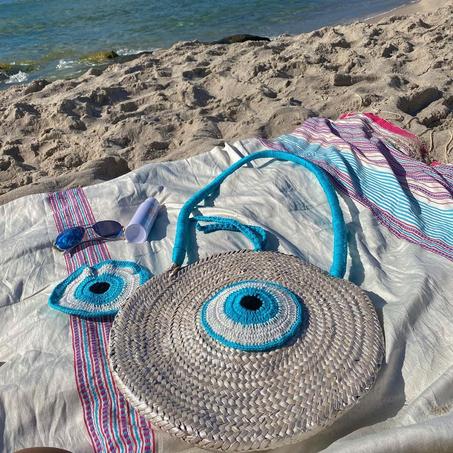 Crochet Evil Eye Bag