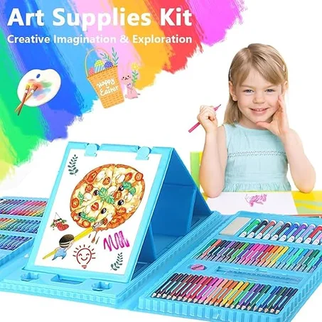 مجموعة الرسم الفنية مع لفافة الورق للرسم