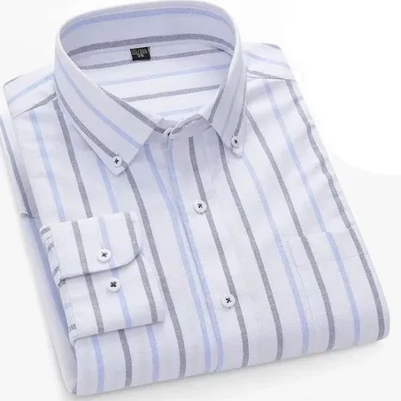 Chemise Oxford à carreaux en coton Pohullan pour homme