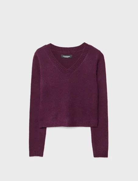 Pull court en maille toucher doux