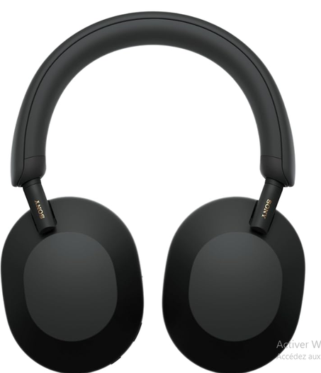 سماعات راس لاسلكية بخاصية الغاء الضوضاء Wh-1000Xm5 من سوني - عمر بطارية 30 ساعة - تصميم فوق الاذن - محسنة لاليكسا ومساعد جوجل - مع ميكروفون مدمج للمكالمات الهاتفية