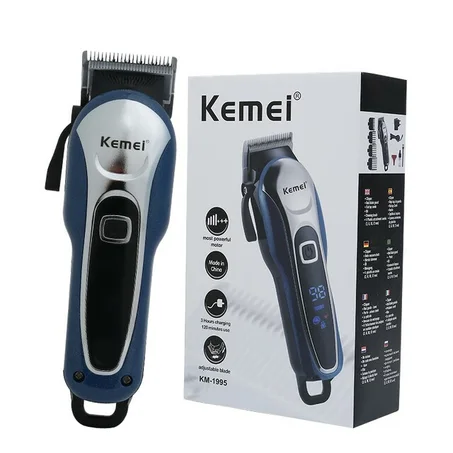 Kemei شفرة قص الشعر Electric Hair Clipper Rechargeable Hair
