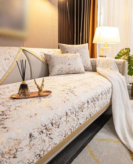 طقم بياضات جلد مقلوب مدهب