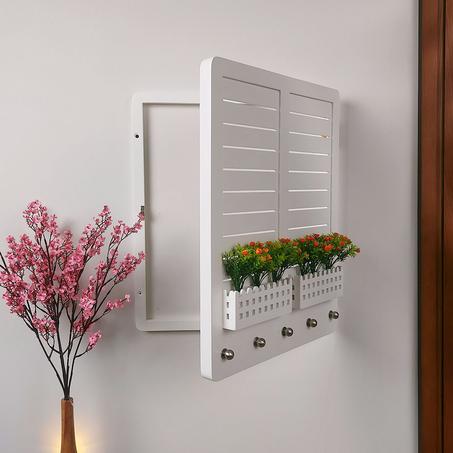 غطاء لوحة الكهرباء أبيض