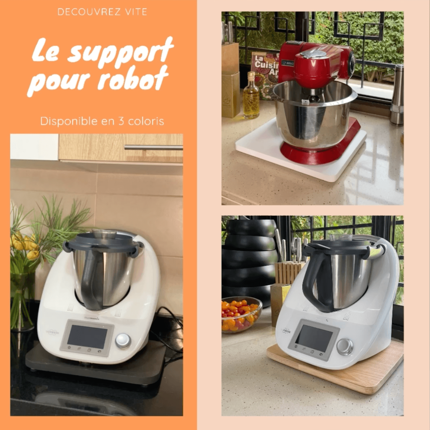 Support thermomix , support planche personnalisé pour thermomix