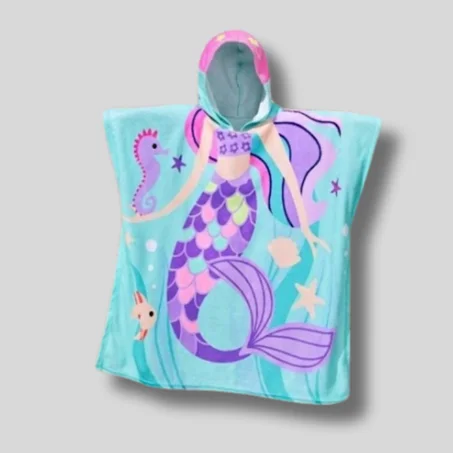 Poncho de bain "Sirène Magique"
