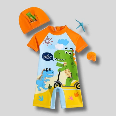 Ensemble de bain "Dino à Trottinette"