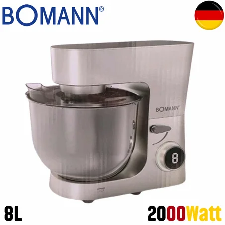 عجان بومان بومان 2000 وات / 8 لتر - خطاف مزدوج ROBOT BOMANN Bomann pétrin bomann 2000w / 8 L - ROBOT BOMANN double crochet