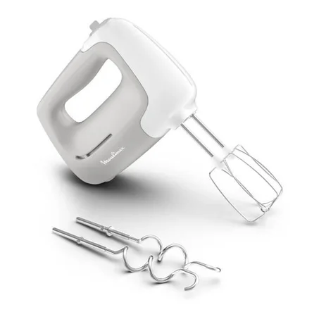 Moulinex Prep'Mix خلاط كهربائي 5 سرعات 2 خفقان 2 خطاف عجن من الفولاذ المقاوم للصدأ خلاط متعدد الاستخدامات ومريح 450 واط HM450B10