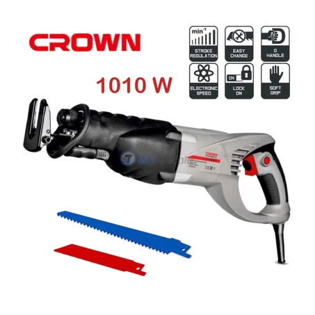 منشار كهربائي متعدد الوظائف مزود بشفرتين للخشب والمعدن CT15133 1010 وات  Scie sabre Crown