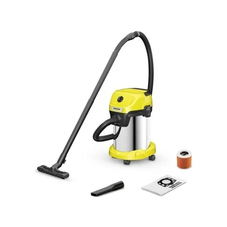 شفاط كارشر - Wd3 Premium متعدد الوظائف - 1000 وات - أصفر/ستانلس ستيل..Karcher Aspirateur Souffleur - Wd3 Premium Multifonctions - 1000 W - Jaune/Inox..