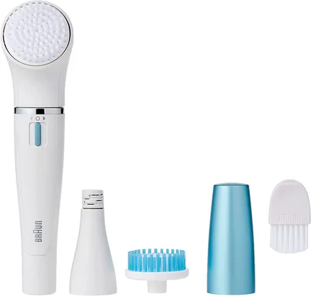 آلة لإزالة الشعر + فرشاة تنظيف الوجه موديل Epilateur FaceSpa 832s