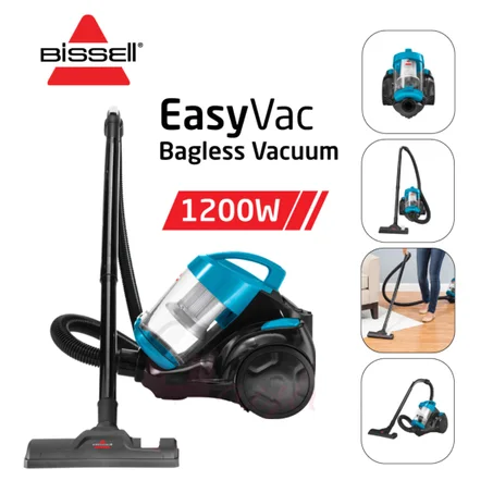 المكنسة الكهربائية الأصلية من بيسال لتنظيف سهل وفعال لأرضيات منزلك Bissell Easy Vac Bagless Cylinder Vacuum Powerful Suction