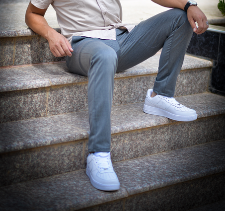 سروال كلاسيك انيق و جذاب (pontalon à toil gris souris )