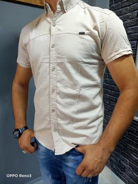 شوميز كلاسيك ( chemisé clasique vert et bége  )