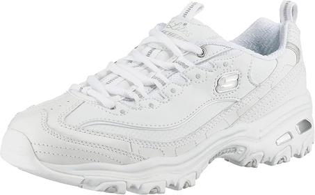 Skechers D'Lites Fresh Start - Tenis de espuma viscoelástica con cordones para mujer