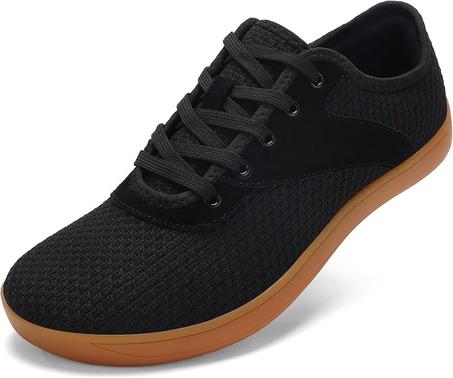 LCGJR Zapatos minimalistas con puntera ancha para hombre, zapatos minimalistas para caminar descalzos, anchura extra ancha, cero caída, tenis ligeros y transpirables