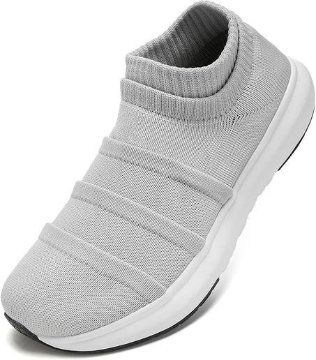 Zapatos deportivos sin cordones para hombre, con puntera ancha, transpirables, extra anchos, para gimnasio, viajes, sin cordones, zapatos ligeros