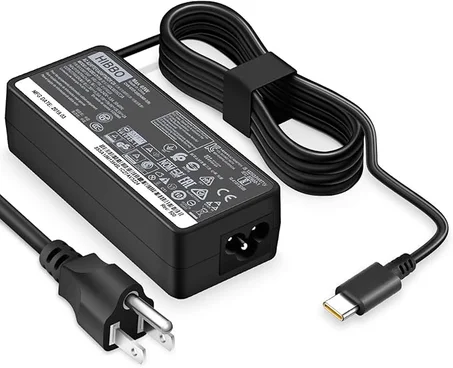 Cargador compatible con computadora portátil Lenovo 65W 45W USB C Adaptador de alimentación rápida