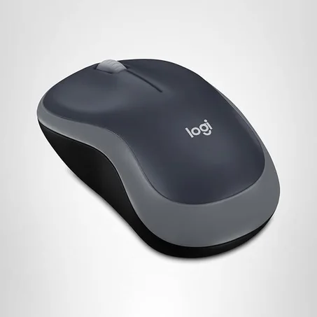 Logitech Ratón inalámbrico M185, 2.4 GHz con mini receptor USB, duración de la batería de 12 meses, seguimiento óptico de 1000 DPI, PC/Mac/computadora portátil ambidiestro, color gris Swift